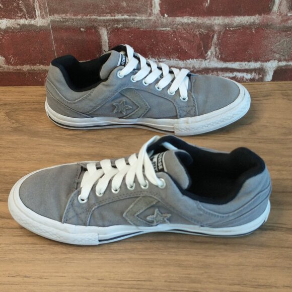 Converse Sneakers Girls Size 3 All Star Gray Lace Up Low Top Shoes - Picture 3 of 7